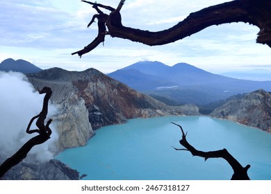 Kawah Ijen, the poisonous lake in the Ijen crater. Java, Indonesia