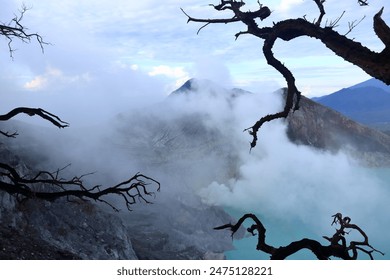 Kawah Ijen, the poisonous lake in the Ijen crater. Java, Indonesia