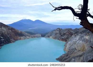 Kawah Ijen, the poisonous lake in the Ijen crater. Java, Indonesia