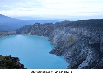 Kawah Ijen, the poisonous lake in the Ijen crater. Java, Indonesia