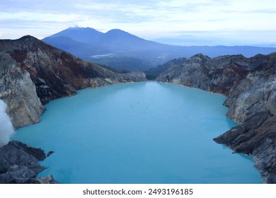 Kawah Ijen, the poisonous lake in the Ijen crater. Java, Indonesia
