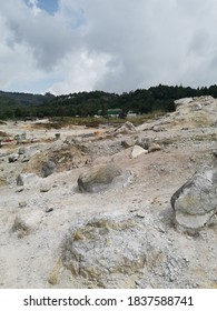 Kawah Sikidang View On Wonosobo Indonesia