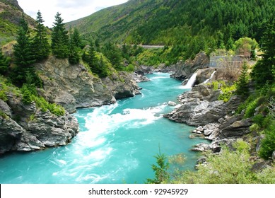 Kawarau river and forest ,fantastic Queenstown, New Zealand