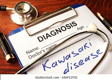 Kawasaki Disease Written In A Document On A Table.