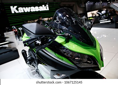 Kawasaki Motorcycle During The European Motor Show In Brussels, Belgium On Jan. 16, 2017 