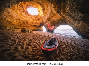 Kayak At Benagil Cave, Algarve