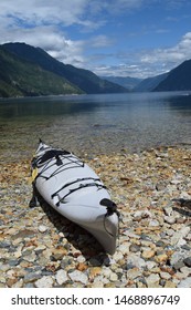 Kayak On A Beach In Sechelt Inlet,BC