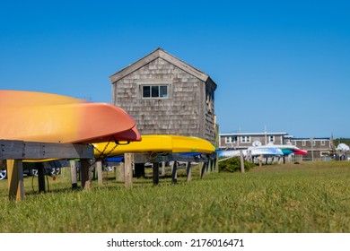 Kayak Storage Facility In Public Park In Cape Cod