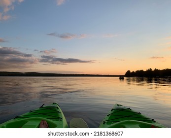 Kayak Sunset Michigan Torch Lake