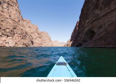 Kayaking In Beautiful Day At Lake Mead, Arizona