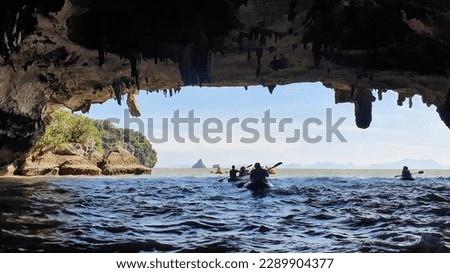 Kayaking with friends in Phangnga, Thailand