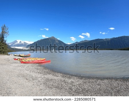 Kayaking at Mendenhall Lake in Juneau