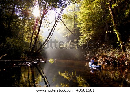 Kayaking the Ocoee River at 7am.