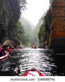 Kayaking On The Beautiful Storms River In The Tsitsikamma National Park In South Africa