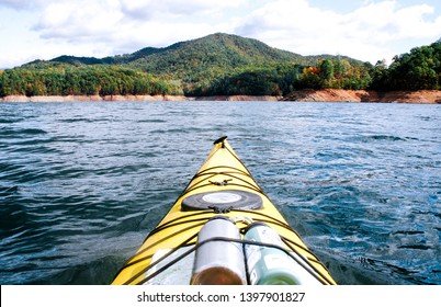 Kayaking On Lake Fontana In North Carolina Great Smoky Mountains National Park