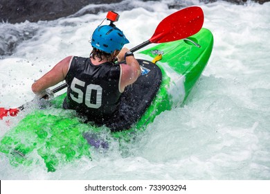 Kayaking On A River In Kerala, India