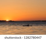 Kayaking at sunset