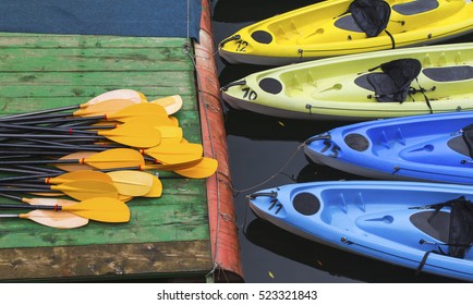 Kayaks for rent on the river