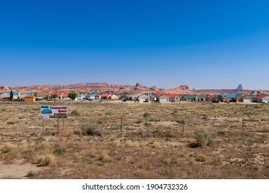 Kayenta, Arizona - July 17, 204: View of a residential neighbourhood in the township of Kayenta, in the Navajo County, State of Arizona, USA.
