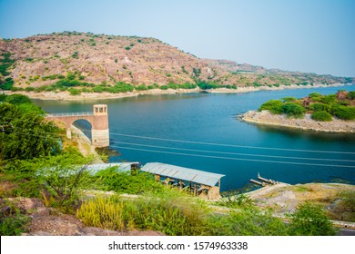 Kaylana Lake Jodhpur In Rajasthan, India. It Is An Artificial Lake, Built By Pratap Singh In 1872.