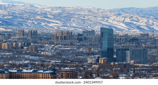 Kazakhstan's largest city Almaty on a winter day - Powered by Shutterstock