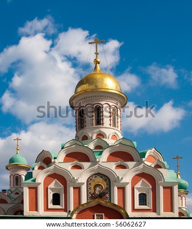 Kazan Cathedral is a Russian Orthodox church  located on the northeast corner of Red Square  in Moscow.