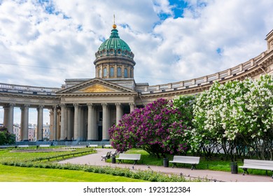 Kazan (Kazansky) Cathedral In Spring, Saint Petersburg, Russia