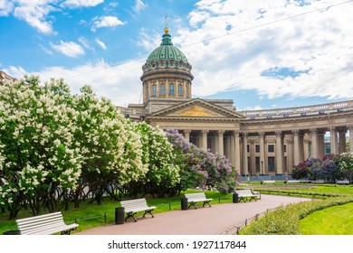 Kazan (Kazansky) Cathedral In Spring, Saint Petersburg, Russia