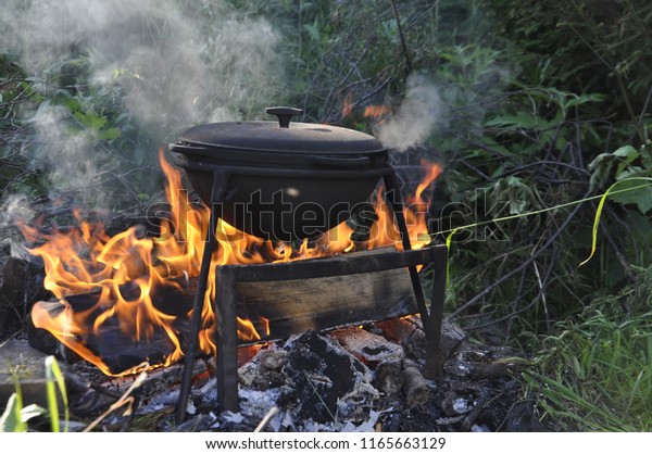 Kazan Qazan Type Large Cooking Pot Stock Photo (Edit Now) 1165663129