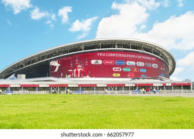 KAZAN, RUSSIA - 18 JUNE, 2017: Kazan Arena Stadium Hosting FIFA 2017 Confederations Cup 