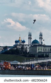 KAZAN, RUSSIA - JULY 22, 2017: Red Bull Air Race World Championship Air Show In Kazan City