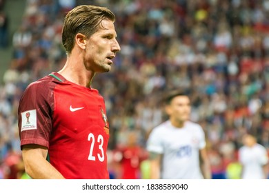 Kazan, Russia – June 28, 2017. Portugal National Football Team Midfielder Adrien Silva During FIFA Confederations Cup Semi-final Portugal Vs Chile.