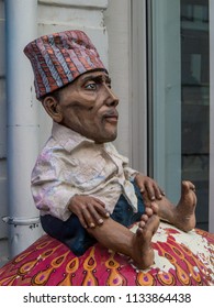 KAZAN, RUSSIA - MAY 31, 2018: Monument To Chandra Bahadur Dangi (the Shortest Man Ever) In Baumana Street. 