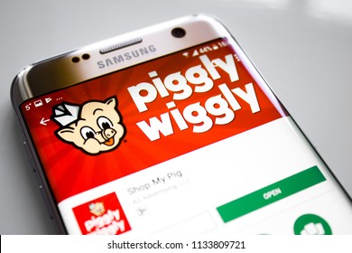 Kazan, Russian Federation - Jun 15, 2018: Piggly Wiggly Application On The Phone, In The App Storef