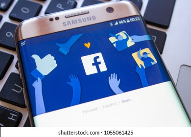 Kazan, Russian Federation - Sep 15, 2017: Home Page Of Social Network Site Facebook,Facebook Notifications Of Friend Request, Facebook Is A Social Networking Service, Owned And Operated By Facebook