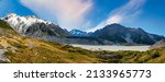 Kea Point in Aoraki Mt Cook National Park with views of Mount Sefton and Mueller Lake and its associated glacier