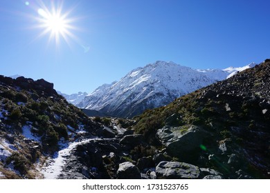 Kea Point Track On Mount Cook, New Zealand