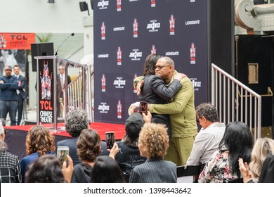 Keanu Reeves. Actor's Handprints and Footprints Cemented on Hollywood Boulevard. Chinese Theater Event, Guests, Celebrities, Halle Berry, Laurence Fishburne.
Hollywood, California, USA, May 14, 2019