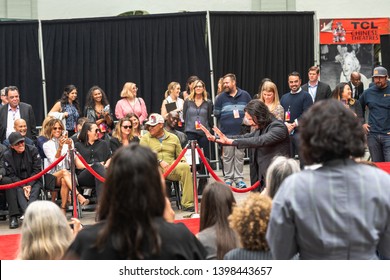 Keanu Reeves. Actor's Handprints and Footprints Cemented on Hollywood Boulevard. Chinese Theater Event, Guests, Celebrities, Halle Berry, Laurence Fishburne.
Hollywood, California, USA, May 14, 2019