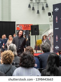 Keanu Reeves. Actor's Handprints and Footprints Cemented on Hollywood Boulevard. Chinese Theater Event, Guests, Celebrities, Halle Berry, Laurence Fishburne.
Hollywood, California, USA, May 14, 2019