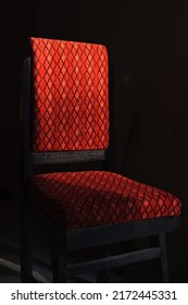 Kebumen, Indonesia - September, 2015: A Red Velvet Chair.