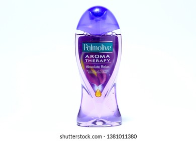 Kedah, Malaysia -April 2019: Palmolive Brand Aroma Therapy Shower Gel. Plastic Bottle.