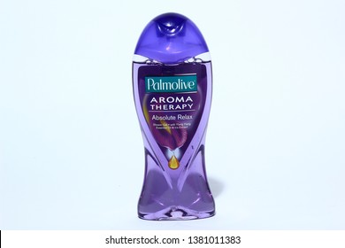 Kedah, Malaysia -April 2019: Palmolive Brand Aroma Therapy Shower Gel. Plastic Bottle.