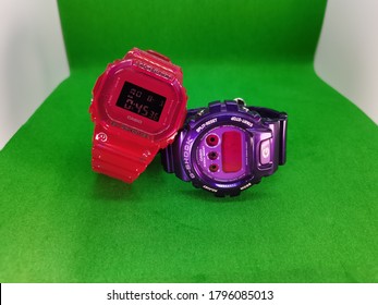 Kedah, Malaysia - July 2020: CASIO G-SHOCK Watches Brand For Sale In Mitsui Outlet Store. Casio Is A Japanese Multinational Consumer Electronics Manufacturing Company Headquarted In Japan