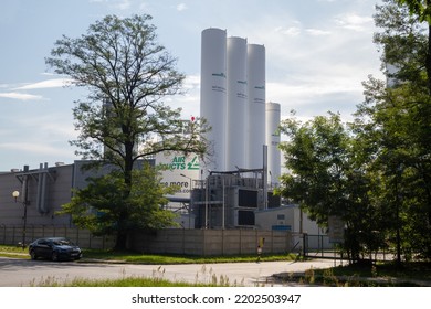 KEDZIERZYN-KOZLE, POLAND - AUGUST 3, 2022: Air Products And Chemicals, Inc. Manufacturing Chemical Plant In Kędzierzyn-Koźle. Production And Distribution Of Technical Industrial Gases.