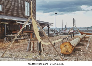 Keel Of The Future Ship In The Viking Ship Museum 