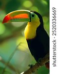 Keel-billed Toucan (Ramphastos sulfuratus), close-up, Costa Rica