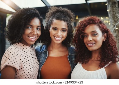 Keep Calm Its Ladies Night. Cropped Shot Of Girlfriends Enjoying A Night Out.