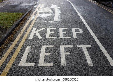 Keep Left Road Markings