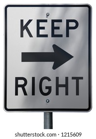 Keep Right Sign